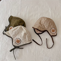 Embroidered Bear Baby Hat Winter Warm Keeping Hat
