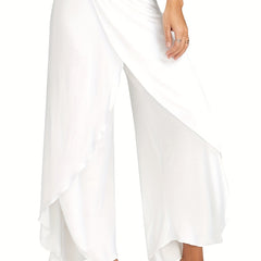 Split Wide Leg Pants Casual Loose Pants for Women