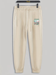 Tulip Print Men's Pants Drawstring Sweatpants Loose Casual Trousers