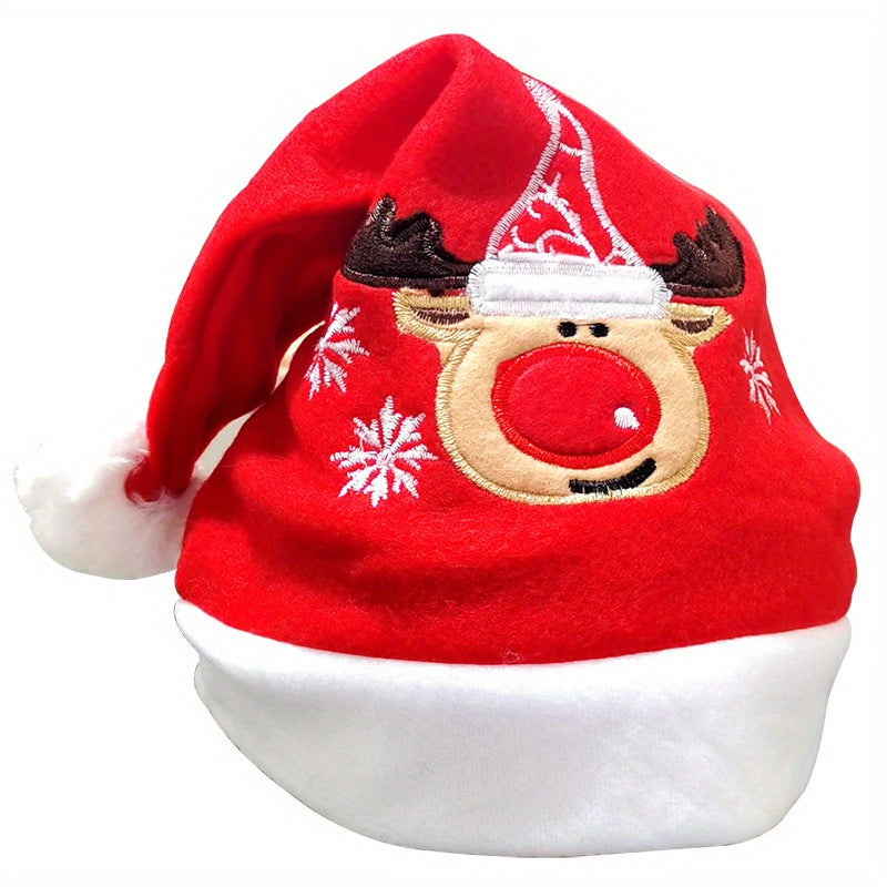 Red Non-woven Christmas Hat Cartoon Velvet Plush Gift