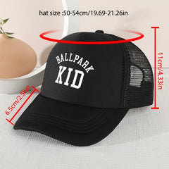 Adjustable Breathable Baseball Cap Outdoor Sport Sunshade Mesh Letter Embroidery