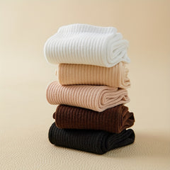 5 Pairs Ribbed Short Socks Comfort & Soft Mixed Socks Women's Stockings