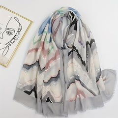 Boho Hot Stamping Printed Scarf Windproof Head Wrap