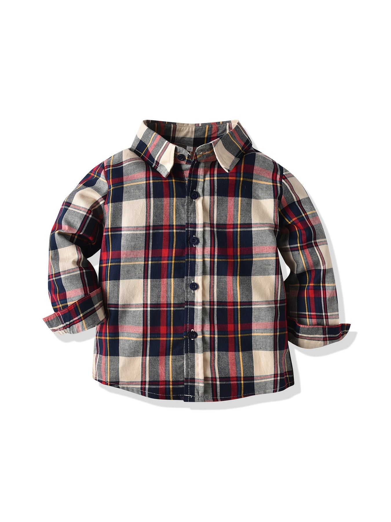 Toddler Boy Plaid Shirt & Suspender Pants Set Kids Clothes