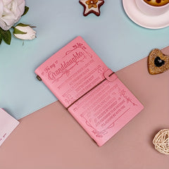A6 Pink Granddaughter Diary Heart Pen Set