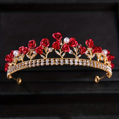 Red Rose Flowers Children s Crown For Girls