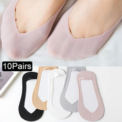 10 Pairs Lightweight No Show Socks Women's Ankle Stockings