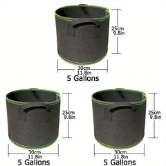 Plant Grow Bags Garden Fabric Pots Aeration Heavy Duty Nonwoven Handles