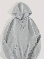 Flower & Letter Graphic Drawstring Sweatshirt