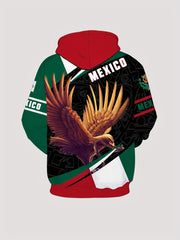 MEXICO Eagle Print Hoodies For Men Graphic Hoodie