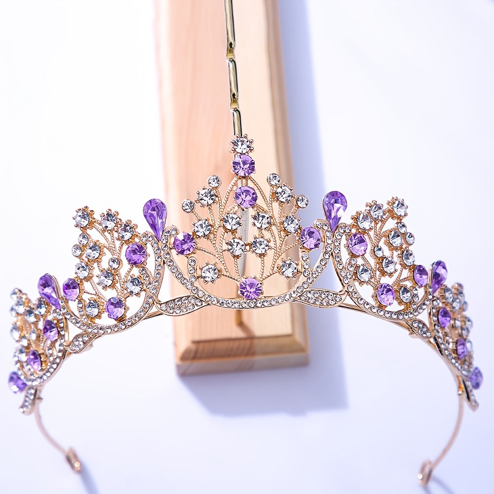 Baroque Crowns Wedding Tiaras Queen Crown Rhinestone Bridal Accessories