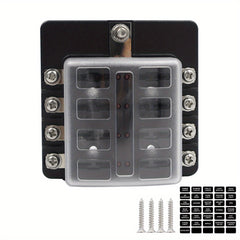 6 8 10 12 Way Fuse Box Holder LED Indicator Car Marine Caravan