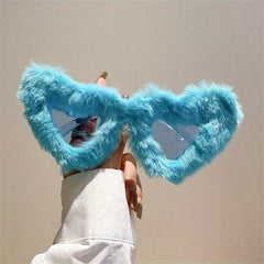 Heart Frame Sunglasses Oversized One piece UV400