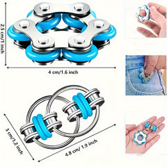 Bike Chain Fidget Toy Set for Anxiety Relief - 2pcs