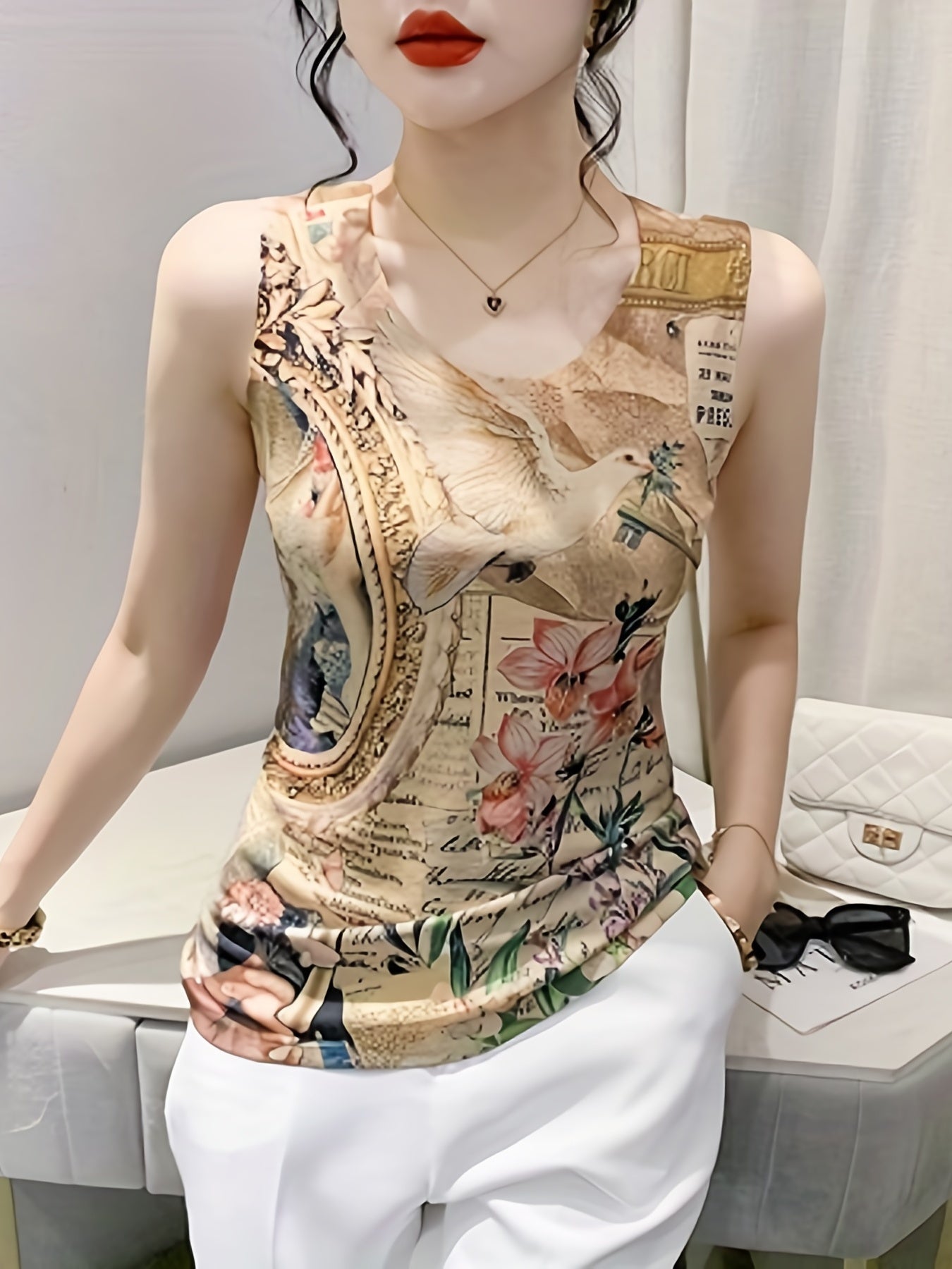 Graphic Print Tank Top for Women