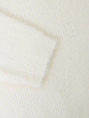 Solid Eyelash Long Sleeve Turtle Neck Jumper