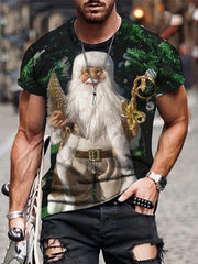Christmas Santa Claus 3d Print Men's Graphic T shirt
