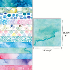 Watercolor Pattern Card Paper Pad 24 Sheets DIY Scrapbooking Supplies