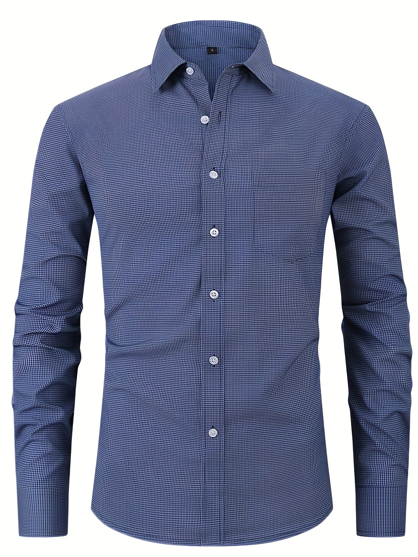 Men's Semi-Formal Dress Shirt with Chest Pocket