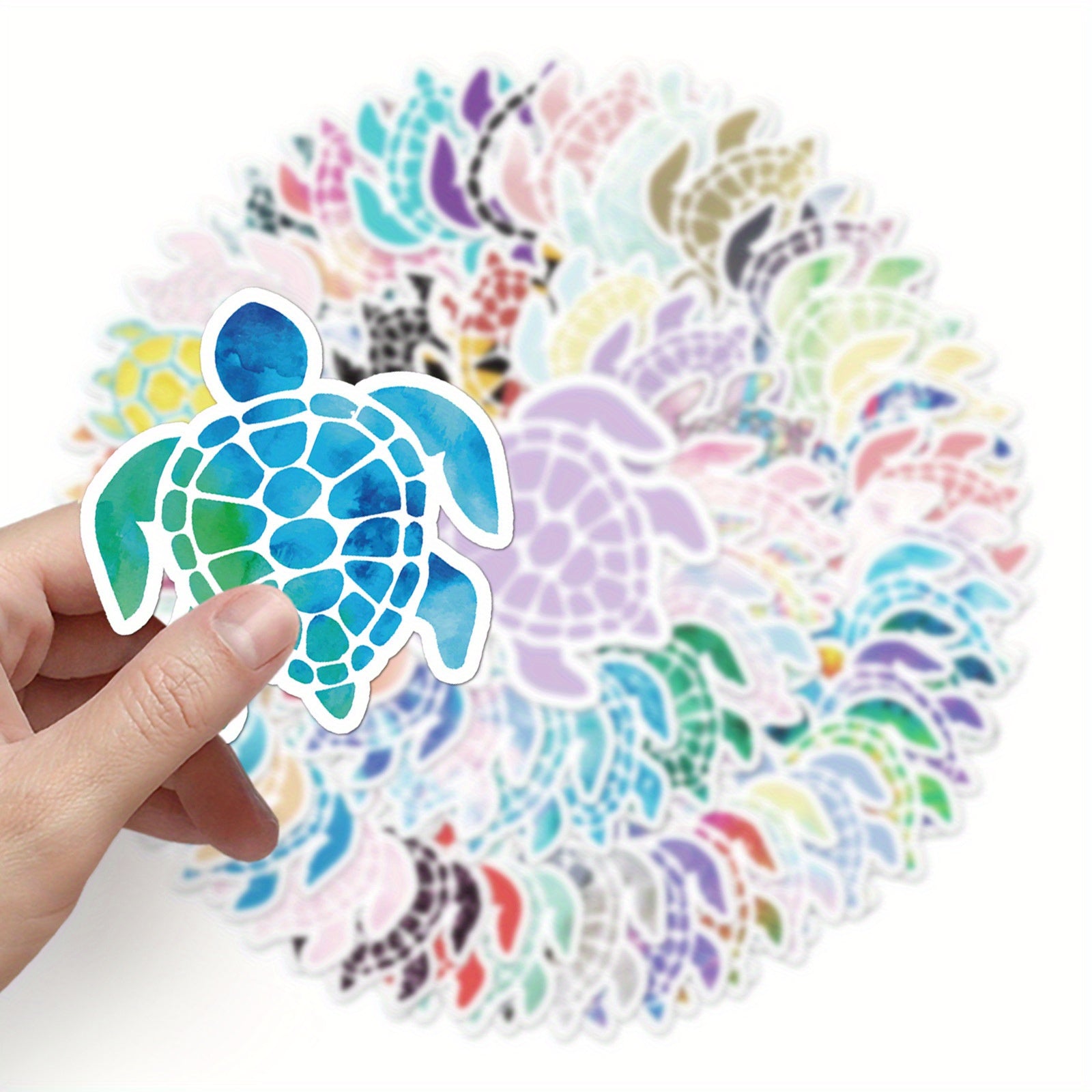 50pcs Colorful Sea Turtle Stickers Vinyl Decals for Water Bottles & More