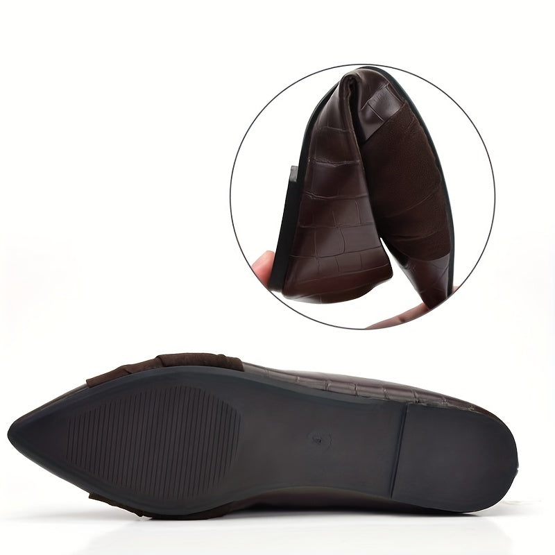 Women's Pointed Toe Bow Ballet Flats Slip On Shoes