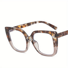 Y2K Clear Lens Glasses Unisex Block Decorative Eyewear
