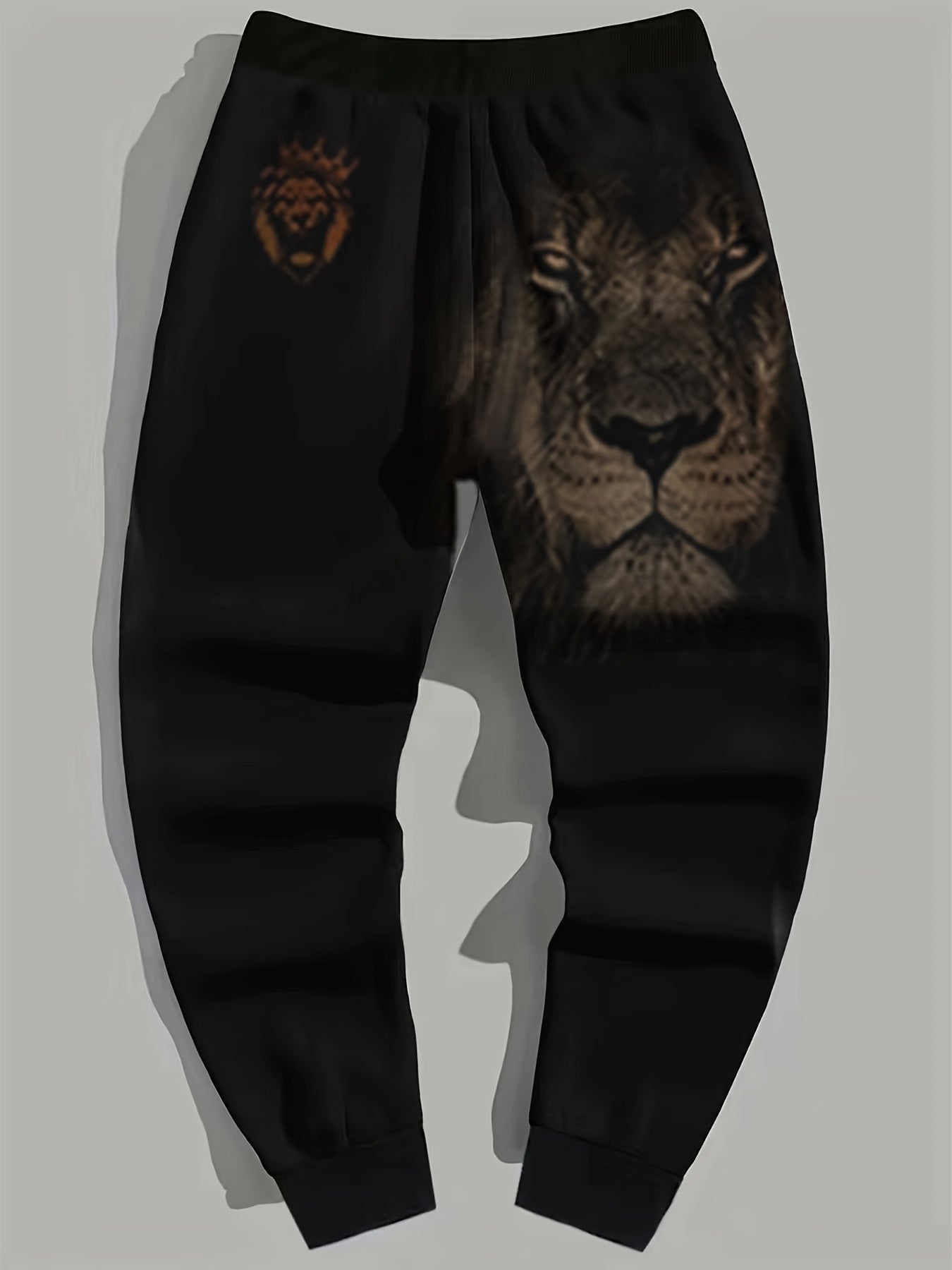Men's Lion & Crown Graphic Sweatpants Casual Slightly Stretch Breathable Joggers