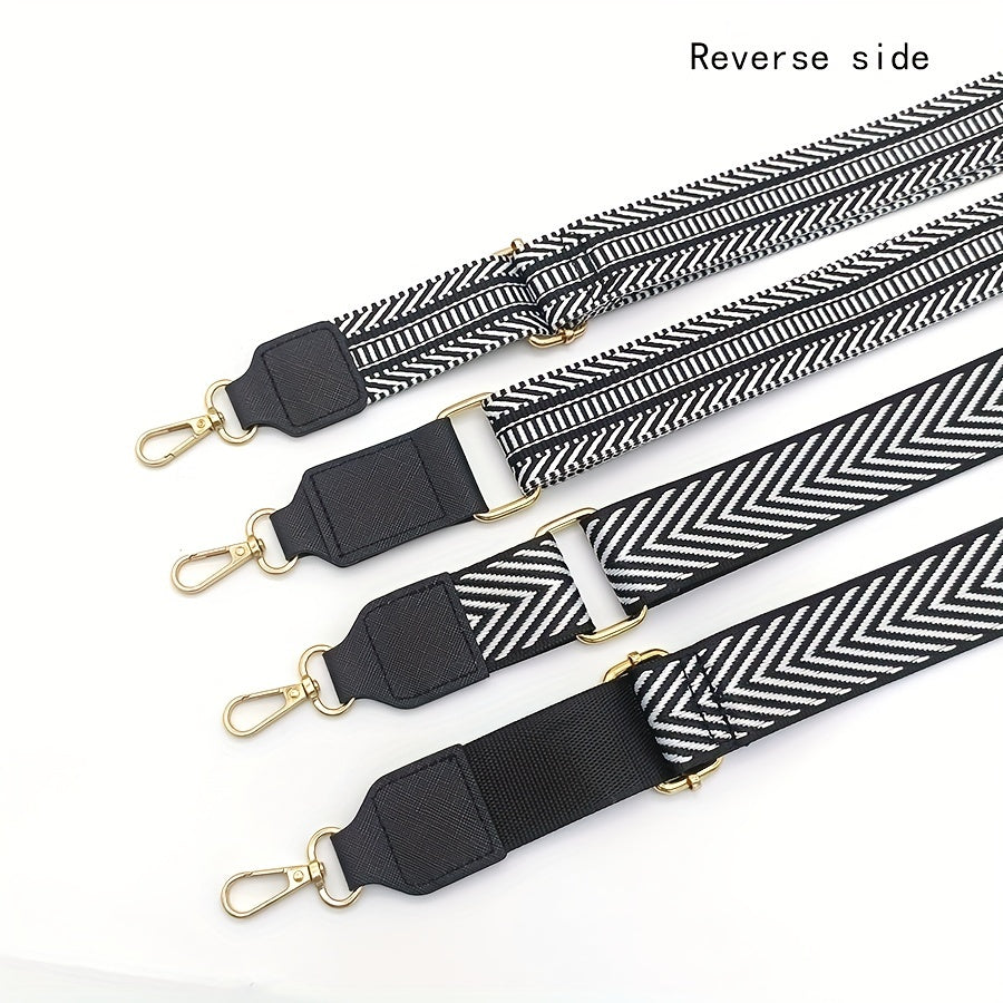 Geometric Pattern Bag Strap - Adjustable and Durable - Travel Bag Accessory