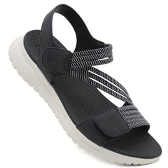 Women's Comfy Flat Sports Sandals Hook & Loop Strap Casual Outdoor Sandals