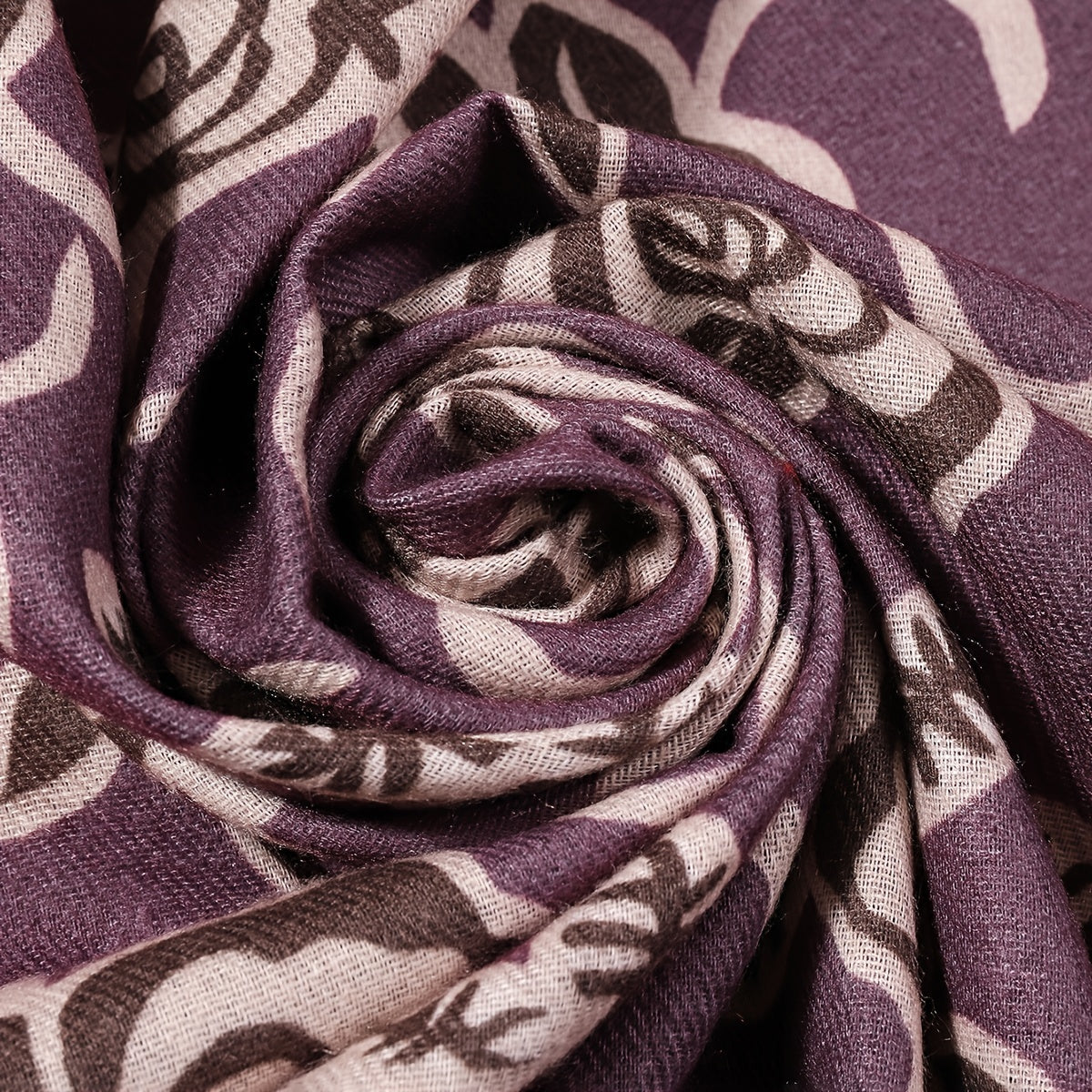 Winter Thick Printed Turban Scarf Bandana Fringed Scarf