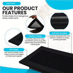 2pcs Silicone Proof Floor Vent Cover Prevents Items & Creepy Crawlies