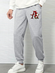 Skull And Roses Men's Sports Pants Casual Jogging Trousers