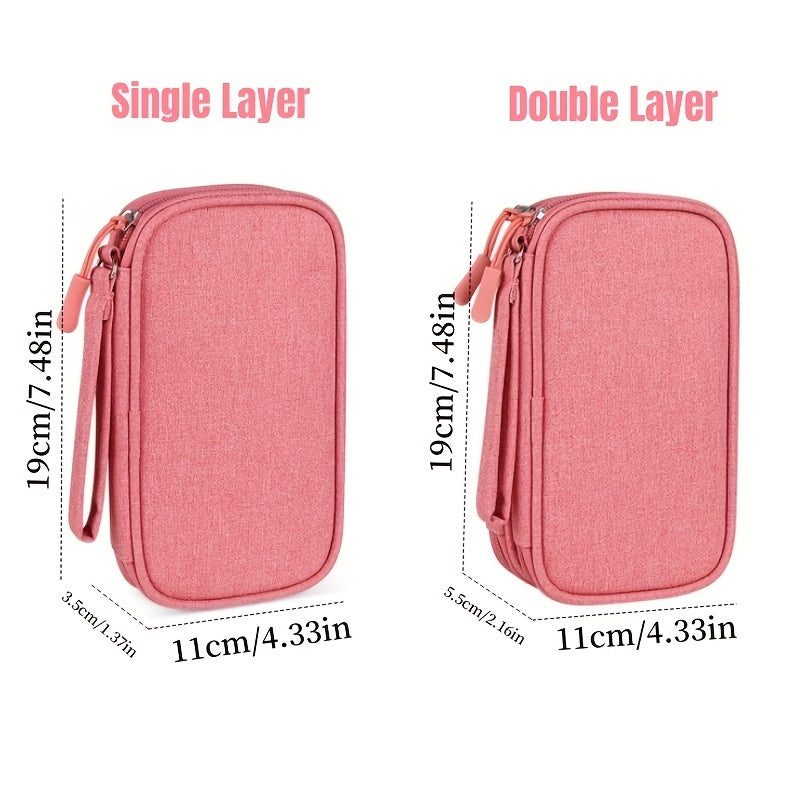 Travel-Friendly Cable Organizer Case Waterproof Storage