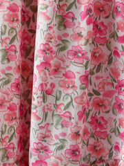 Girls Spring Floral Dress Long Sleeve Swing Flare Dress
