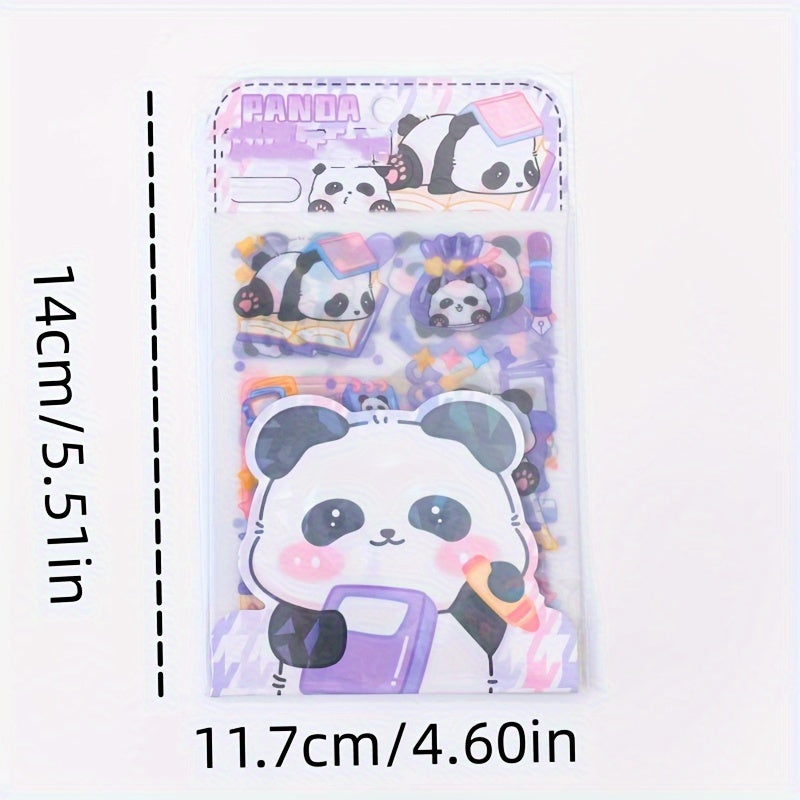 Panda PET Frosted Sticker Soft Panda Shape Pattern 10 16 Cm Waterproof Sticker
