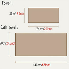 Peony Flower Bath Towel & Hand Towel Set - Cotton Gauze Double Layer