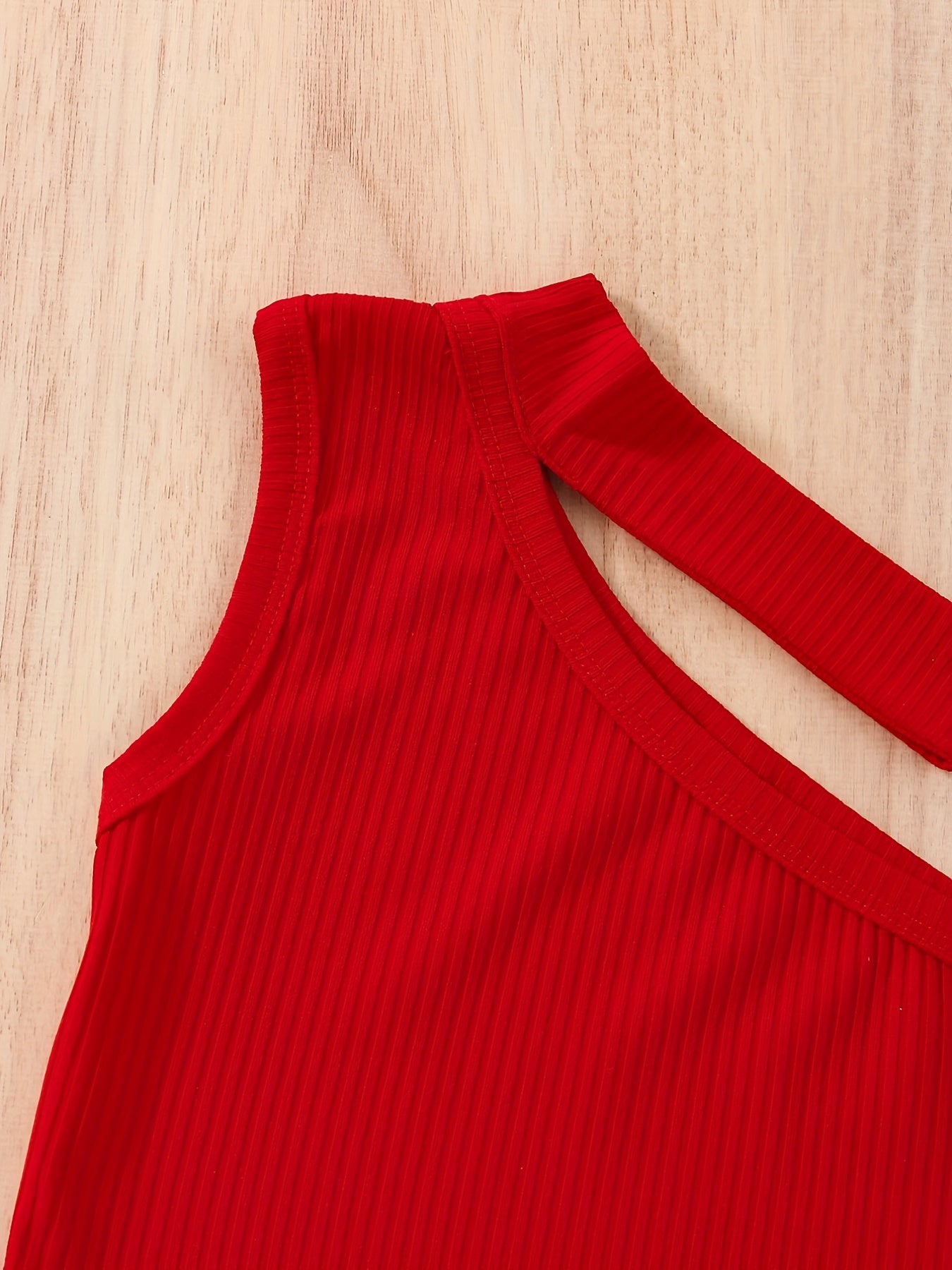 Girls Y2K Ribbed Top & Shorts Set for Summer Holiday Party
