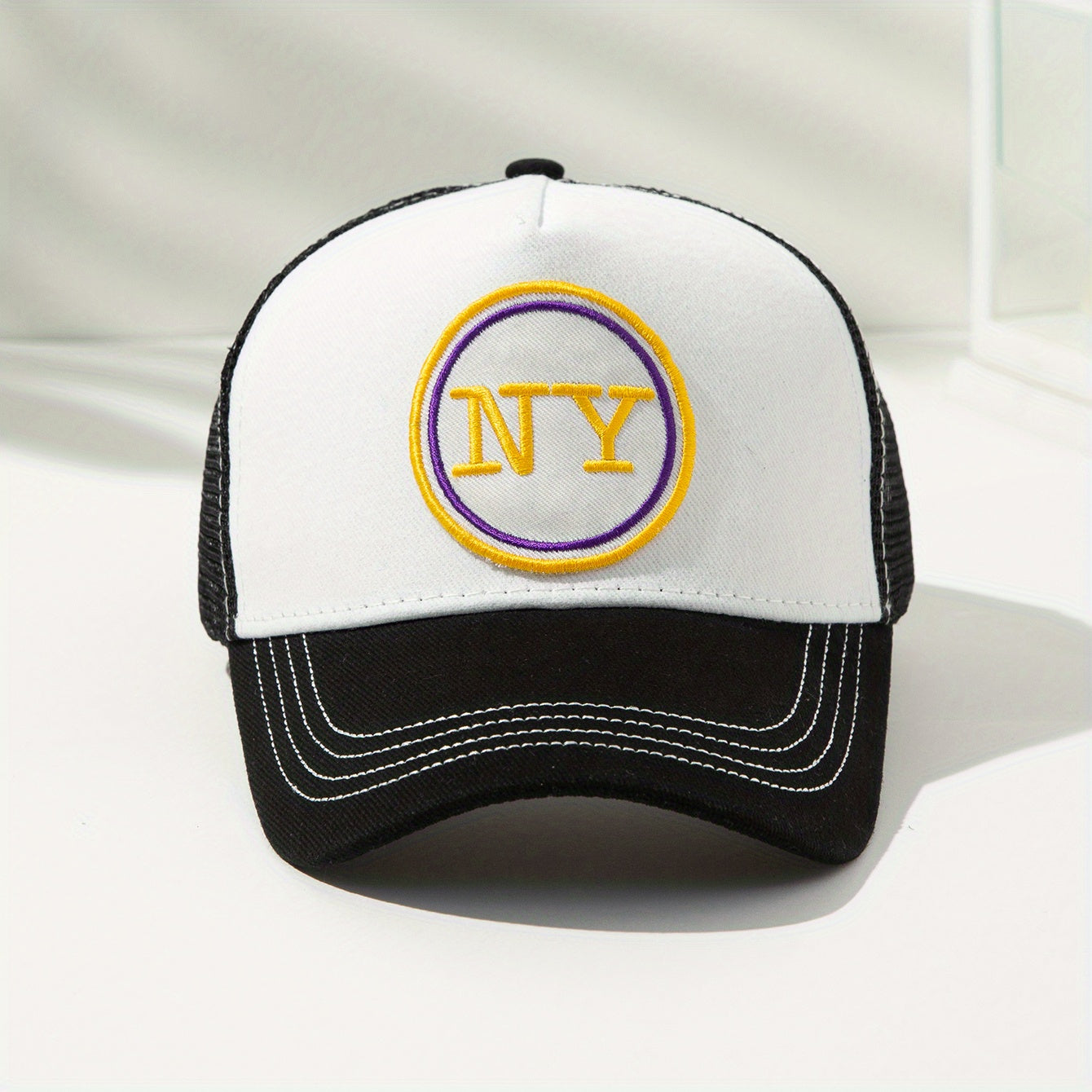 Embroidery Mesh Trucker Hat Baseball Cap Adjustable Sunscreen Dad Hats