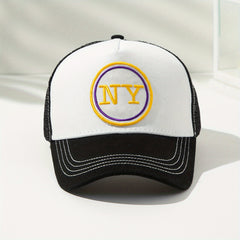 Embroidery Mesh Trucker Hat Baseball Cap Adjustable Sunscreen Dad Hats