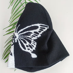 Butterfly Jacquard Beanie & Hip Hop Knit Hat - Windproof Warm Skull Cap