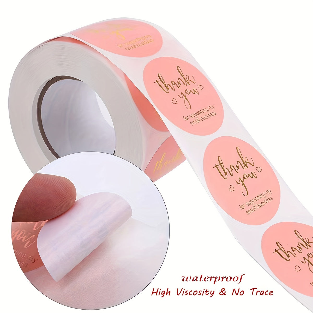 2000Pcs Thank You Stickers Small Business Adhesive Labels Round Stickers
