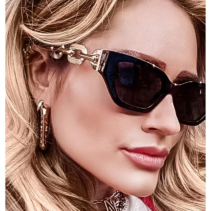 Vintage Cat Eye Sunglasses Small Metal Chain Eyeglasses
