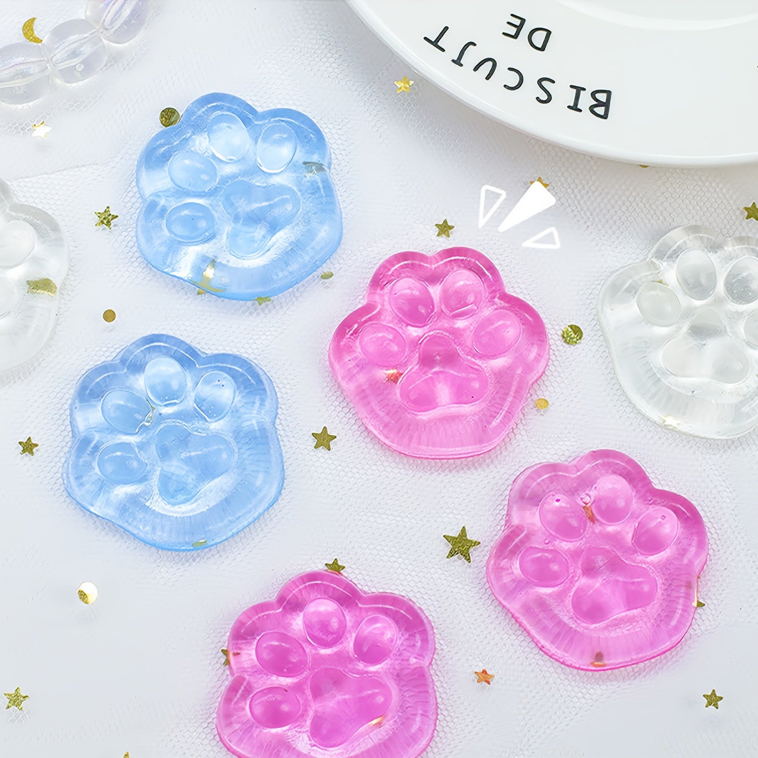 5pcs Silicone Cat Claw Relax Toy Jelly Slow Down Anxiety Relief Novelty Toys