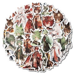 54pcs Beast Ear Youth Stickers for Mobile Phone Case Luggage Notebook Waterproof