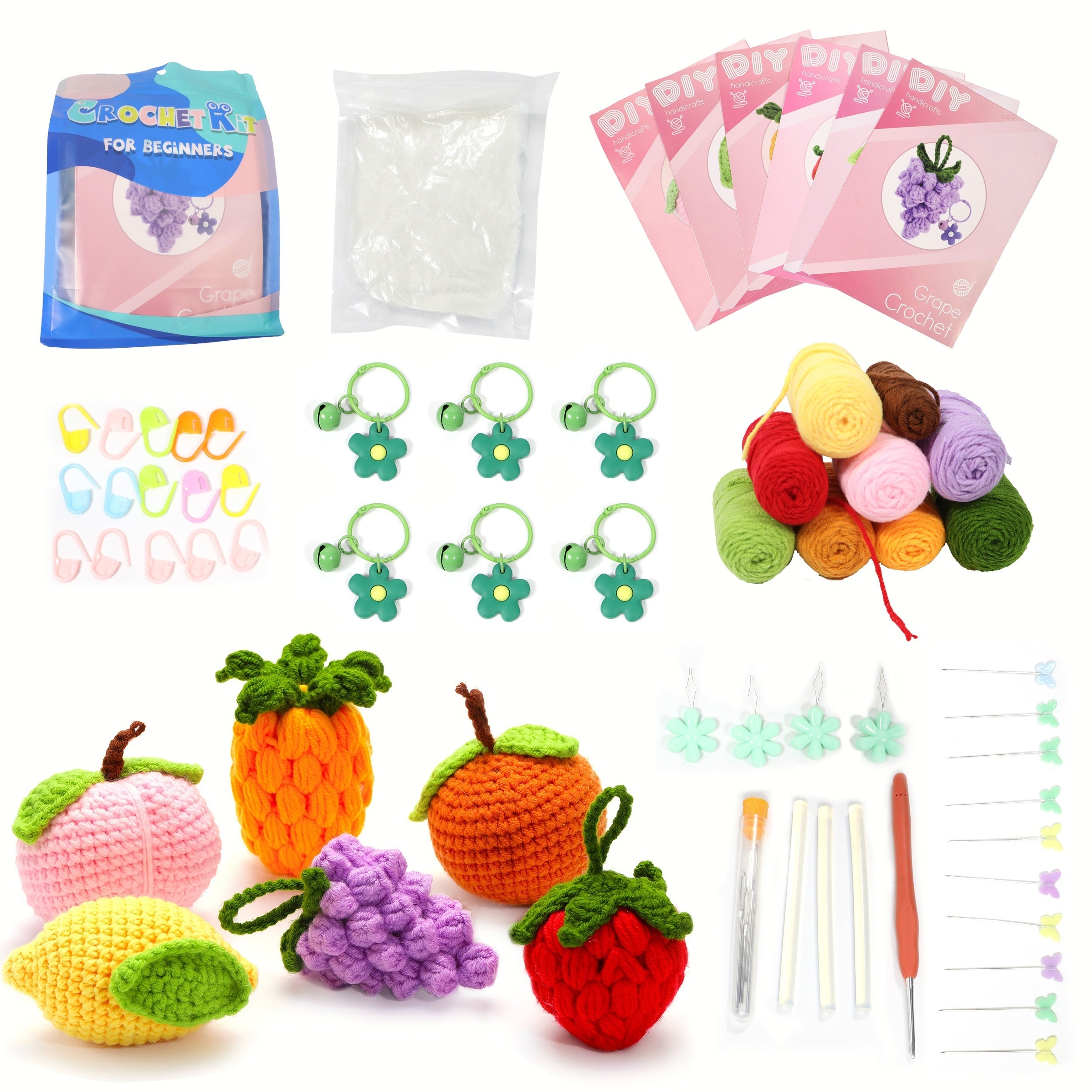 Crochet Kit For Beginners with Video Tutorials DIY Craft Supplies