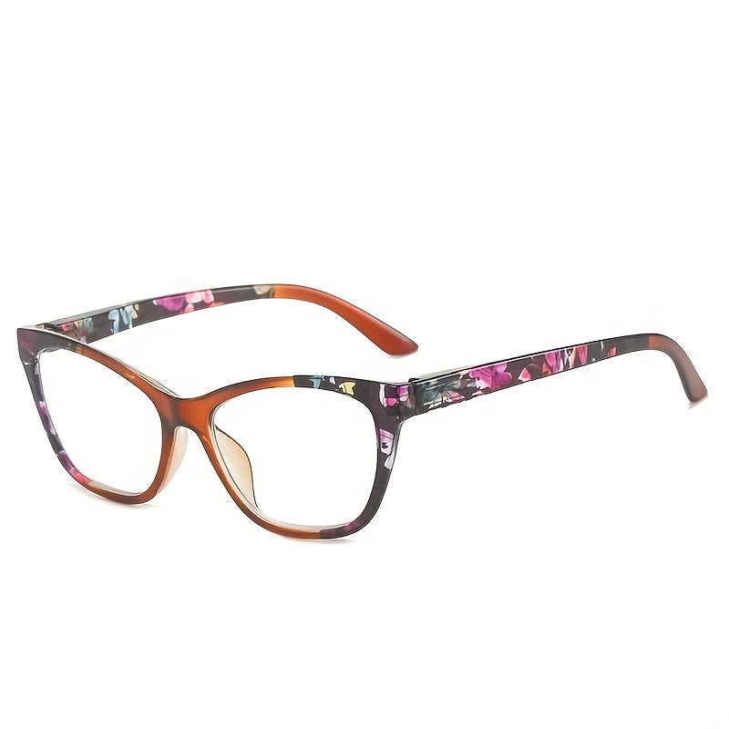 Retro Floral Cat Eye HD Reading Glasses for Women