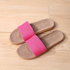 Women's Flat Linen Slides Ultra Light Slip On Shoes