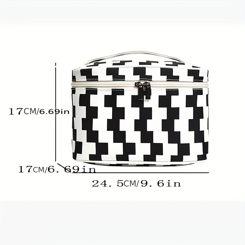 Portable Large Capacity Cosmetic Bag with Handle for Toiletries