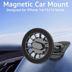 Magnetic Car Phone Mount for iPhone 14 13 12 Pro Max Mini Plus & MagSafe Cases