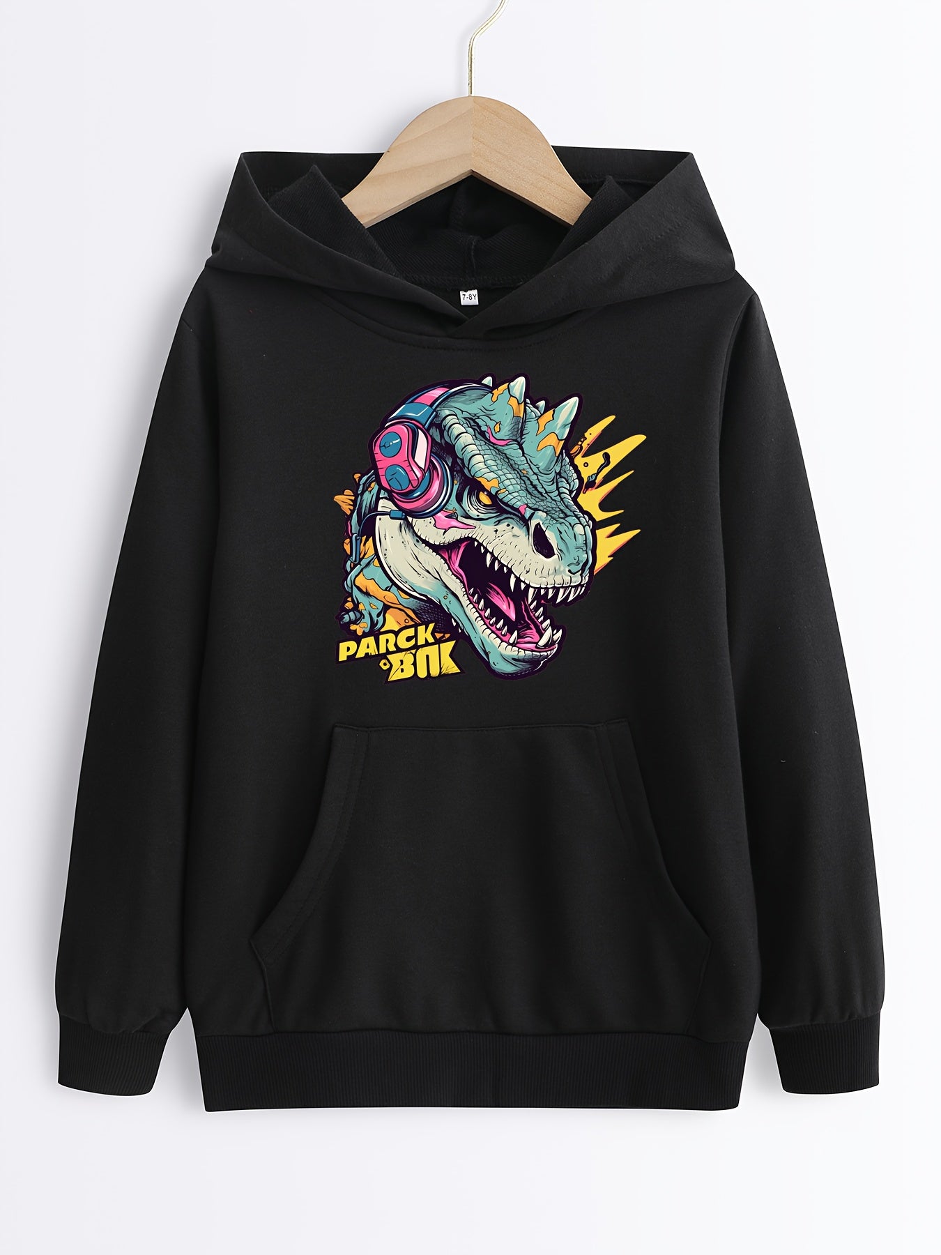 Dino & Wings Boys Hoodie Long Sleeve Sweatshirt for Fall Spring